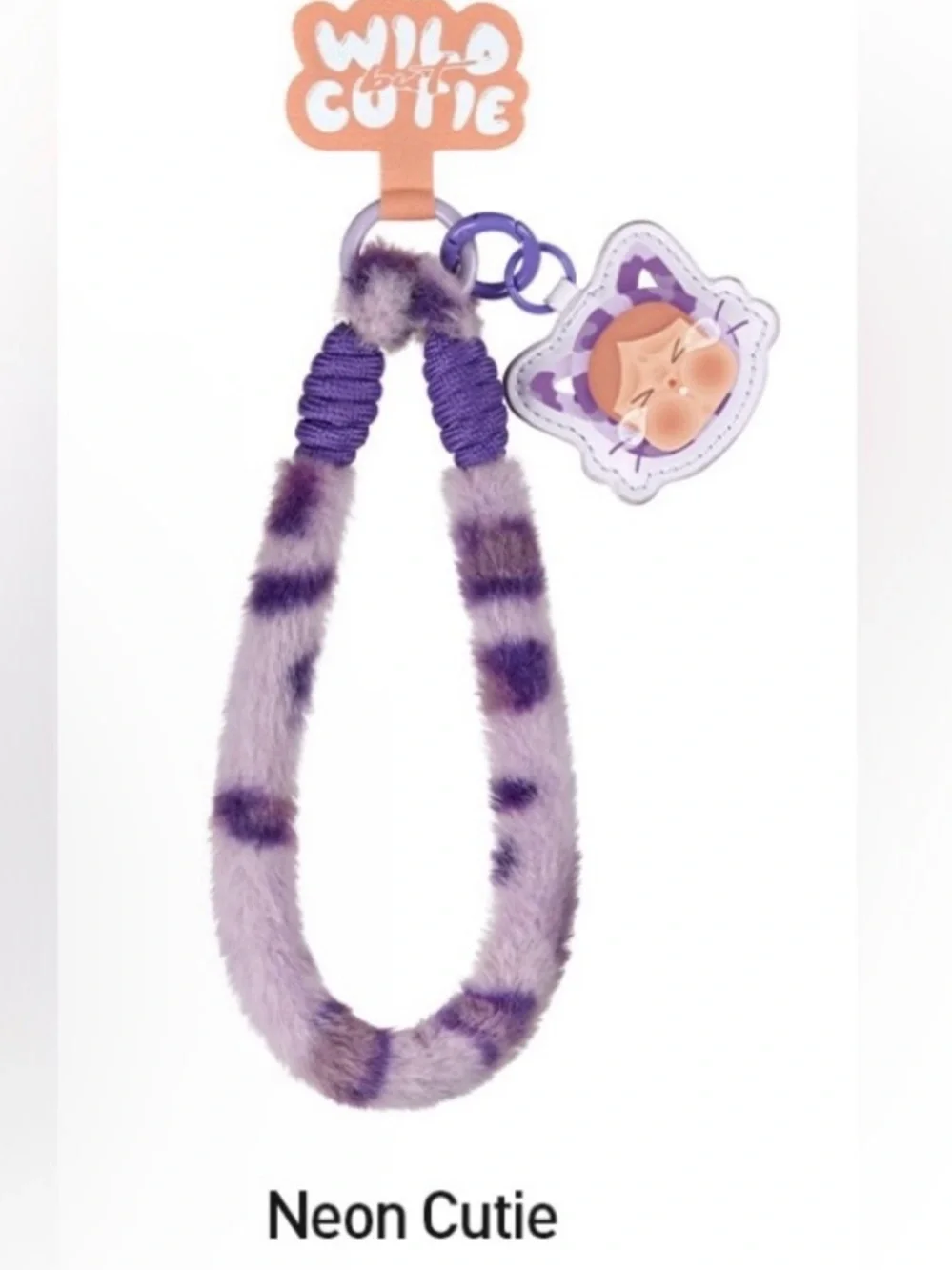 Pop Mart Popmart Crybaby Wild But Cutie Phone Charm Blind Box Neon Cutie- Purple
